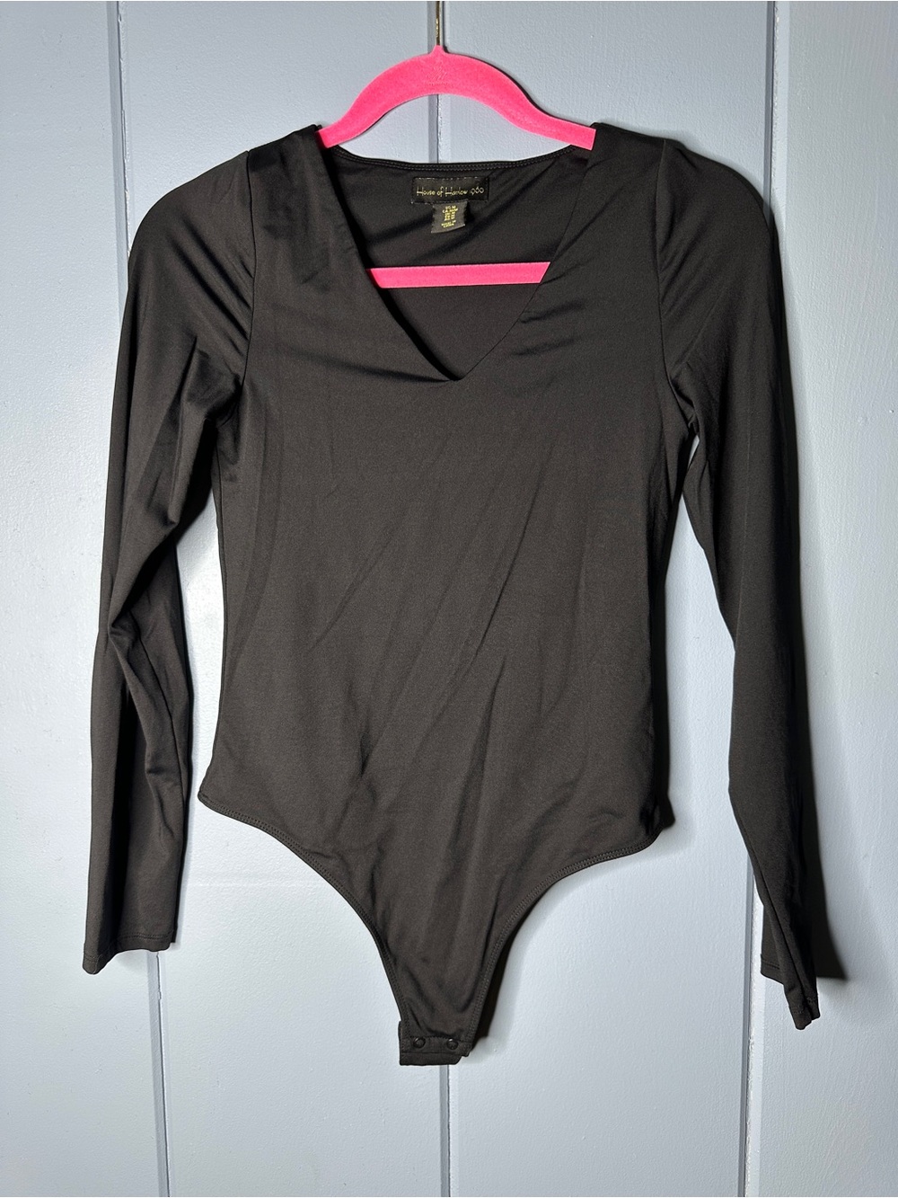 House of Harlow 1960 Black Long Sleeve Bandeau Bodysuit size medium
